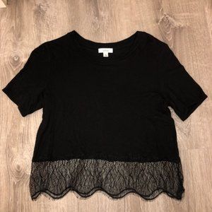 Aritzia Lace Trim Tee